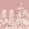 最後の晩餐に水を差す女